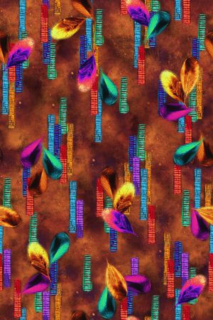 民族花卉印花华亿平台图片