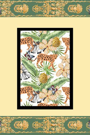 欧式定位花印花华亿平台图片