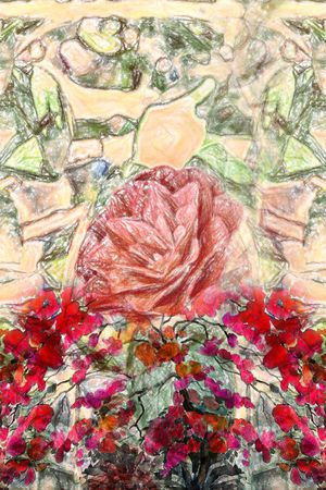 彩底花卉印花华亿平台图片