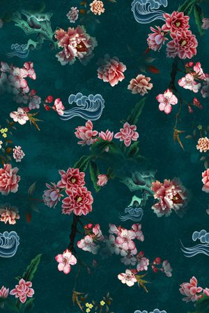 花卉印花华亿平台图片