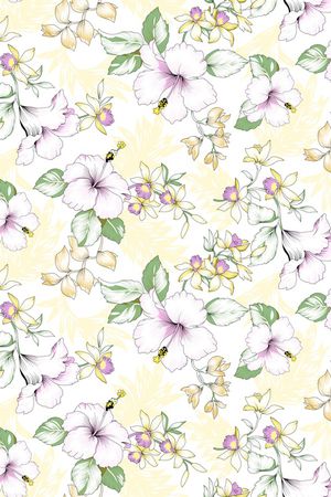 苎麻连衣裙印花华亿平台图片