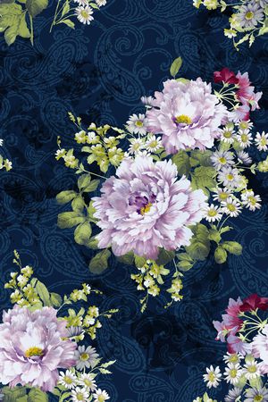 佩斯利印花华亿平台图片