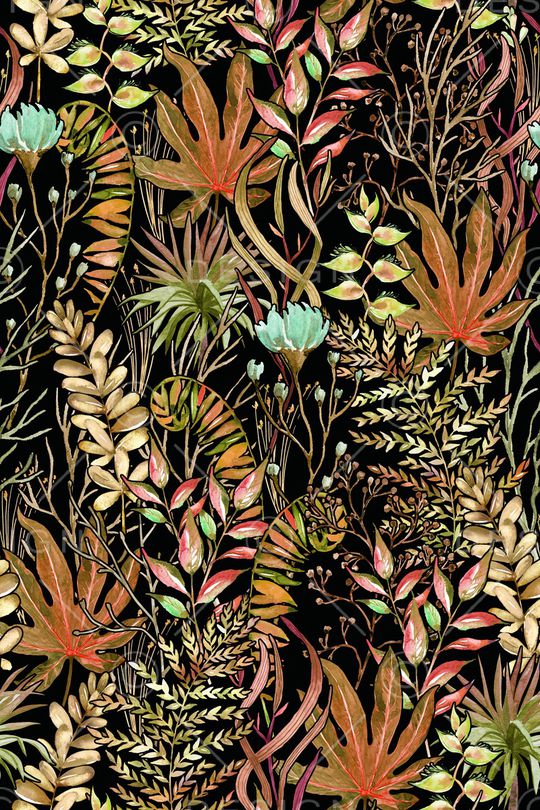 绿植树叶印花华亿平台图片