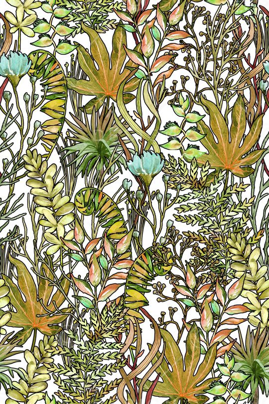 绿植树叶印花华亿平台图片