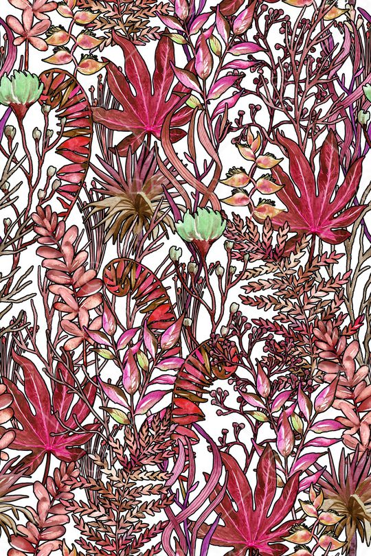 绿植树叶印花华亿平台图片