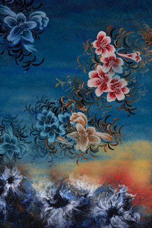 真丝印花华亿平台图片