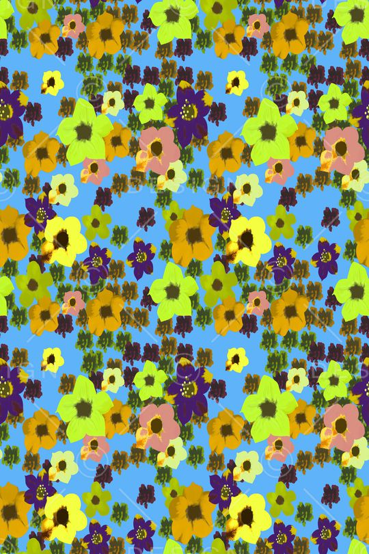 花卉印花华亿平台图片