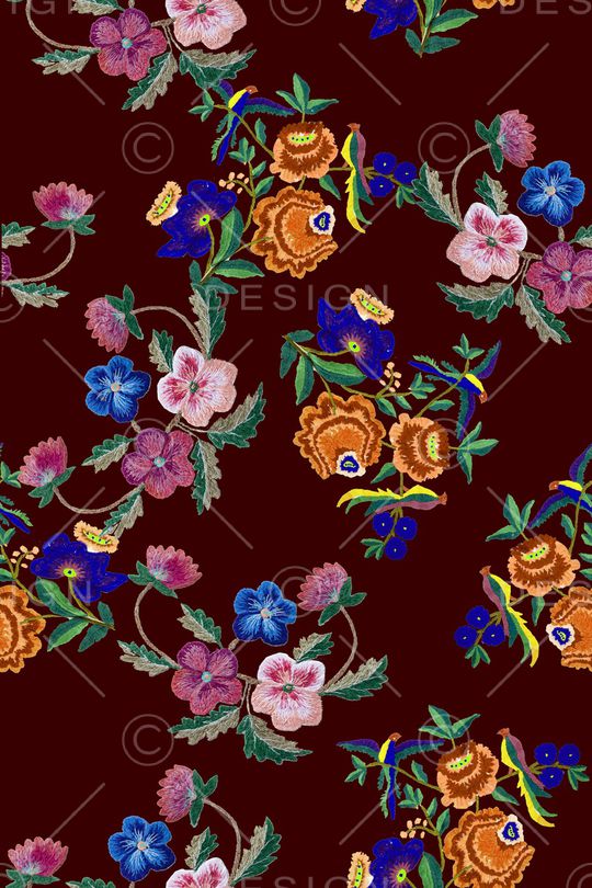 花卉印花华亿平台图片