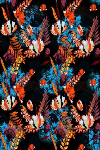 花卉印花华亿平台图片