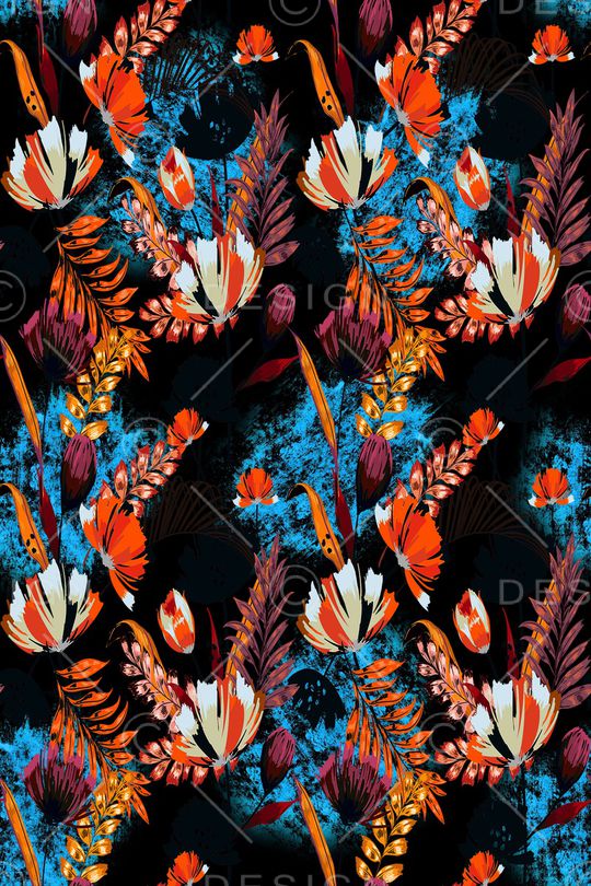 花卉印花华亿平台图片