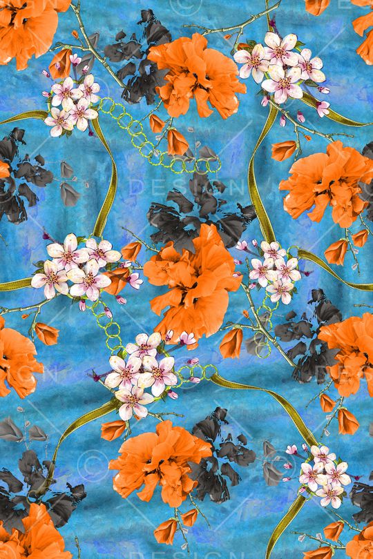 花卉印花华亿平台图片