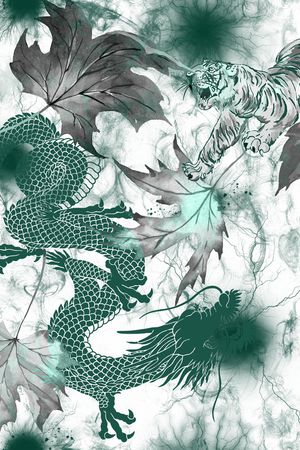 复古印花华亿平台图片