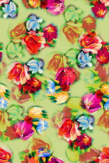 连衣裙印花华亿平台图片