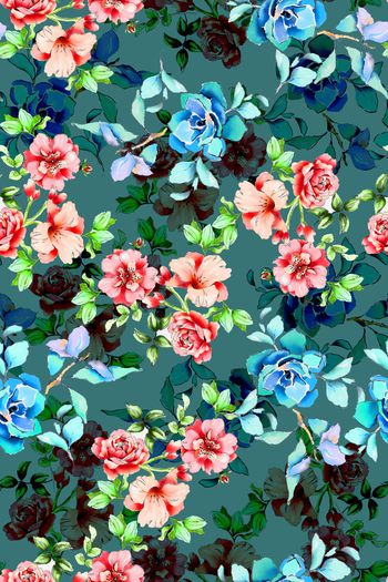 连衣裙印花华亿平台图片