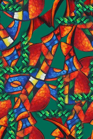 几何印花华亿平台图片