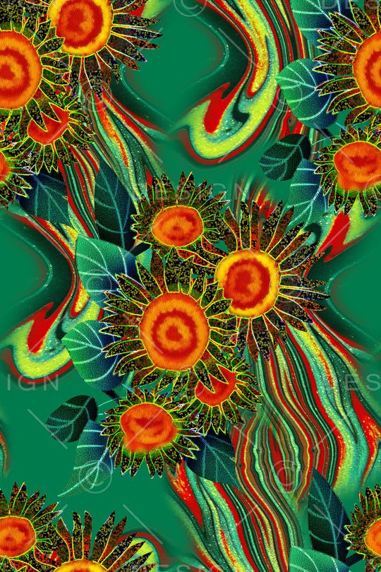 绿植树叶印花华亿平台图片