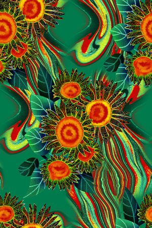 绿植树叶印花华亿平台图片