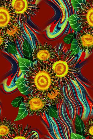 绿植树叶印花华亿平台图片