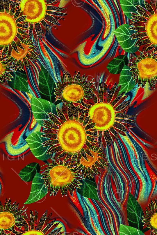 绿植树叶印花华亿平台图片