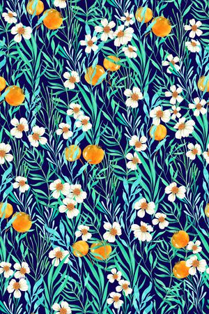 绿植树叶印花华亿平台图片