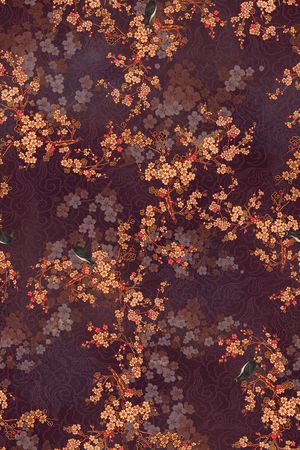 花鸟印花华亿平台图片