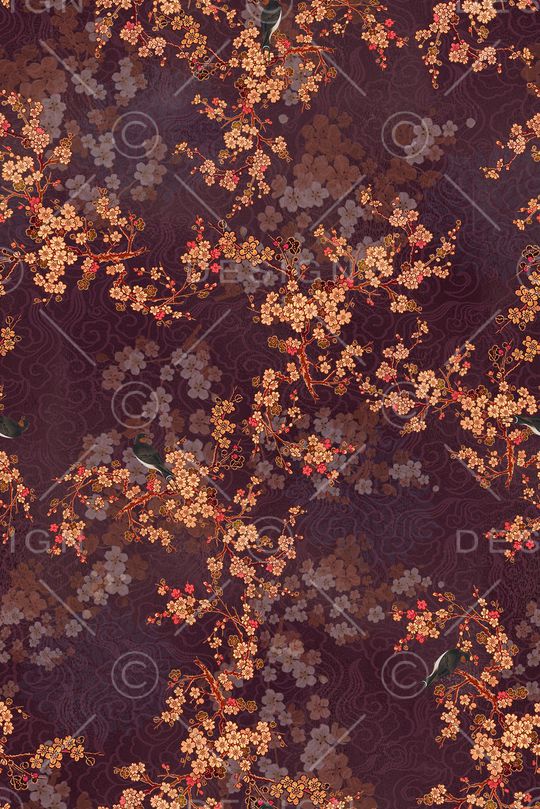 花鸟印花华亿平台图片