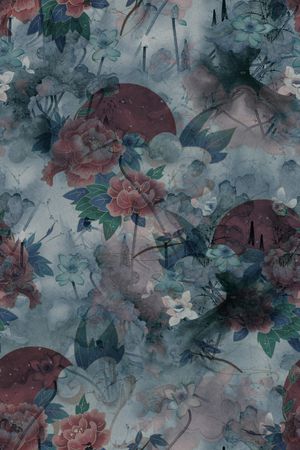 花卉印花华亿平台图片