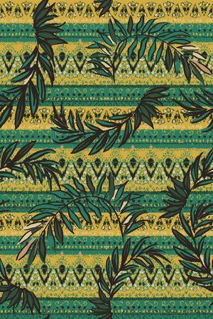 绿植树叶印花华亿平台图片