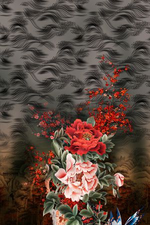 女装定位花印花华亿平台图片