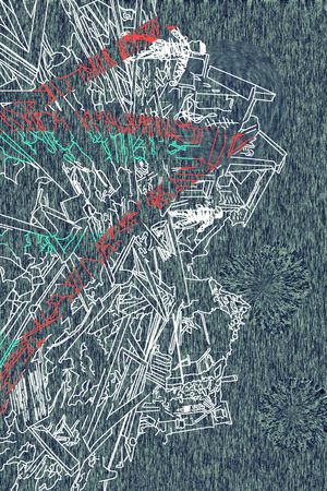 马赛克印花华亿平台图片