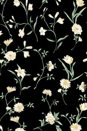 花卉印花华亿平台图片