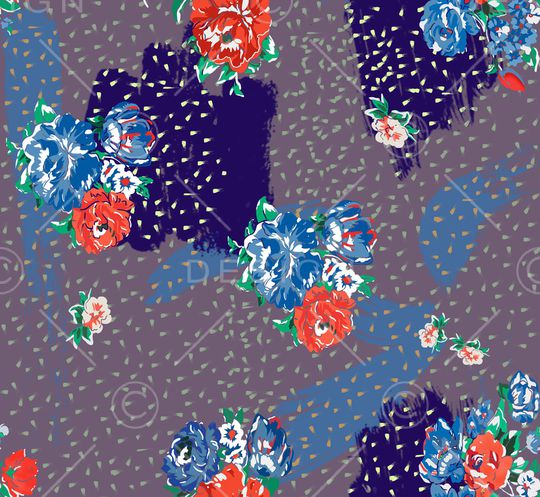 花卉印花华亿平台图片