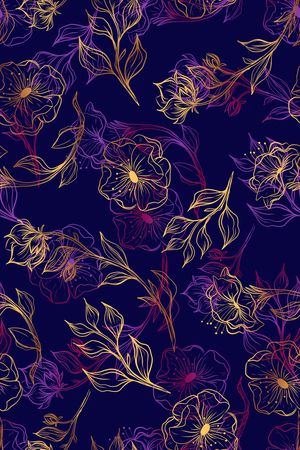 抽象花卉印花华亿平台图片