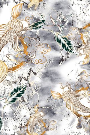 复古印花华亿平台图片