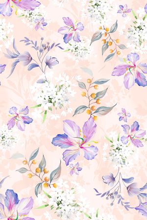 花卉印花华亿平台图片