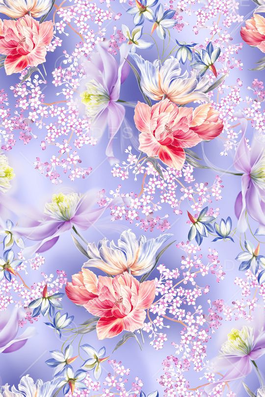 花卉印花华亿平台图片