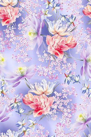 花卉印花华亿平台图片