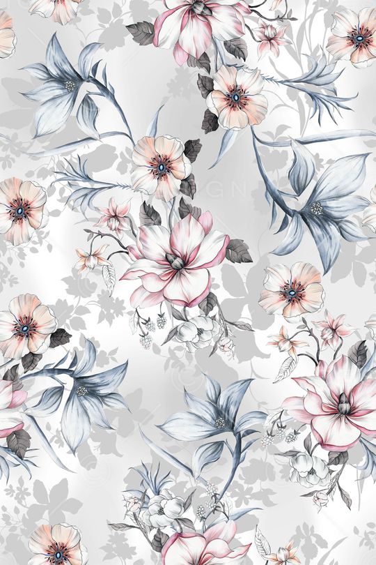 花卉印花华亿平台图片