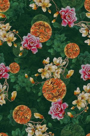 花卉印花华亿平台图片