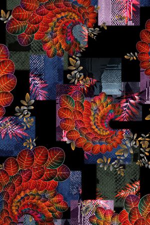 绿植树叶印花华亿平台图片