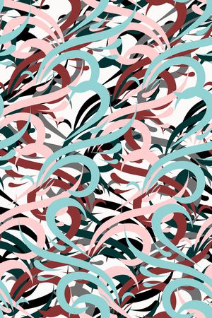 抽象男装印花华亿平台图片