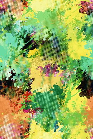 抽象男装印花华亿平台图片