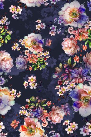 花卉印花华亿平台图片