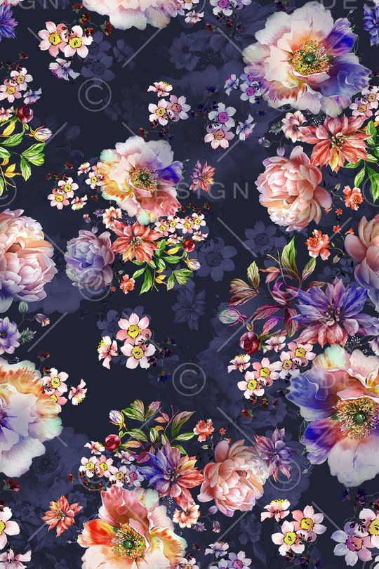 花卉印花华亿平台图片