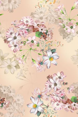 几何花卉印花华亿平台图片