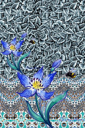 定位花印花华亿平台图片