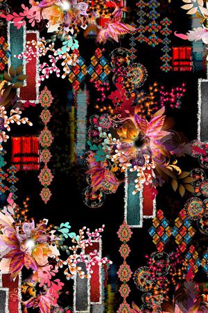 几何印花华亿平台图片