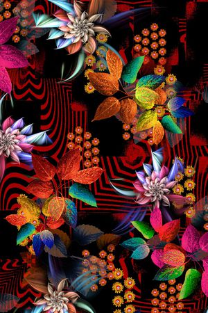 绿植树叶印花华亿平台图片