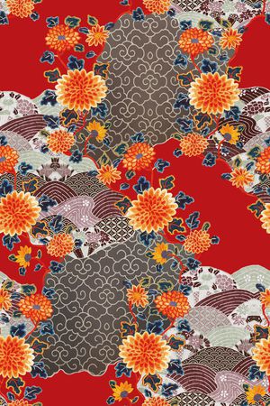 中国风印花华亿平台图片