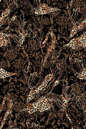 豹纹印花华亿平台图片